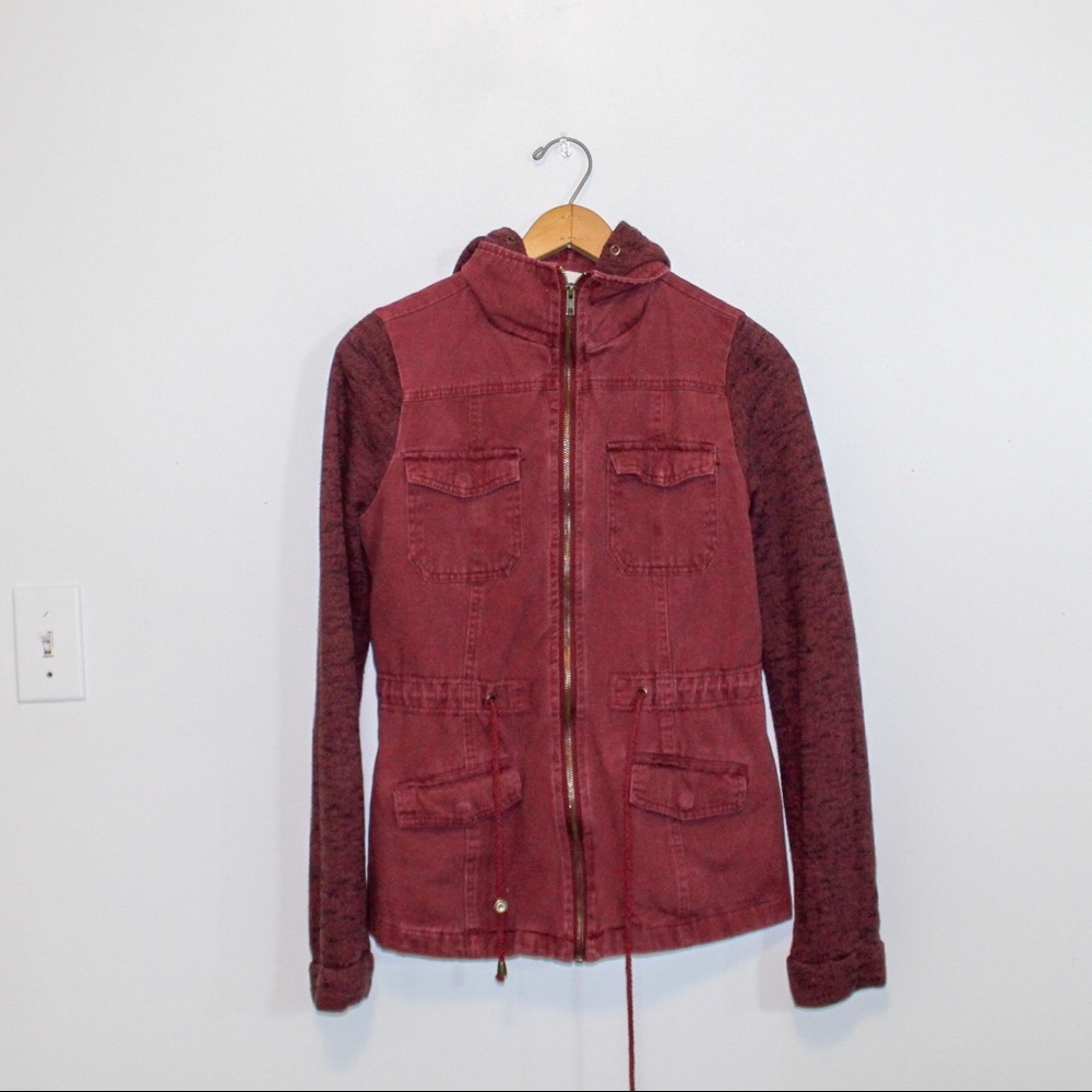 Sky And Sparrow French Terry Sleeve Army Jacket